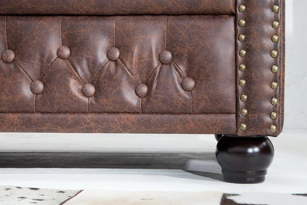 Dvojsedačka Chesterfield Vintage II koža