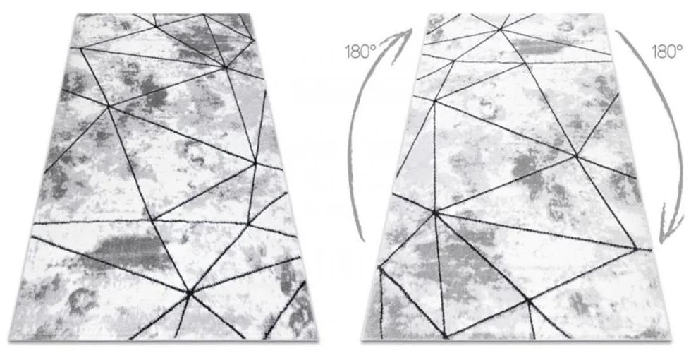 Kusový koberec  Polygons šedý 140x190cm