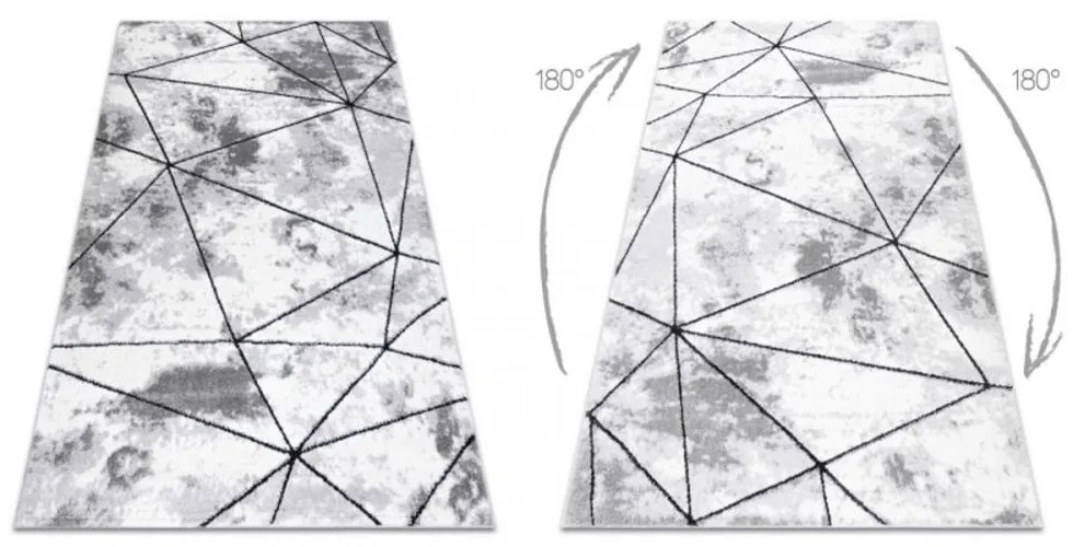 Kusový koberec  Polygons šedý 200x290cm