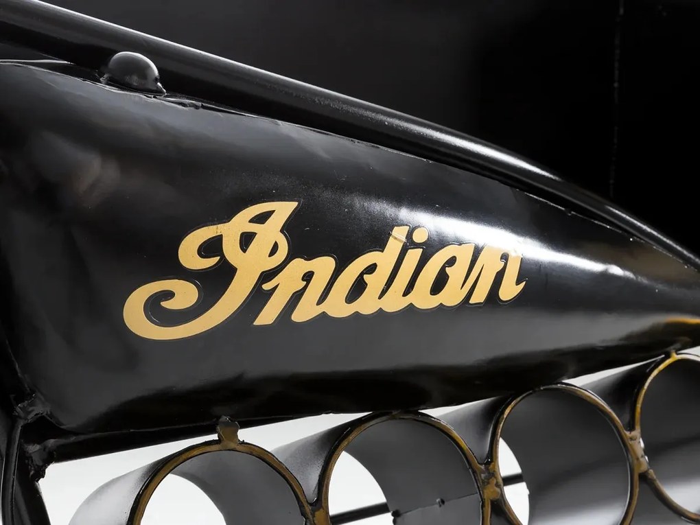 furniture-nabytek.cz - Masivní barový stůl Indian Black z mangového dřeva a kovu, lakovaný, černý – 180×40×85 cm