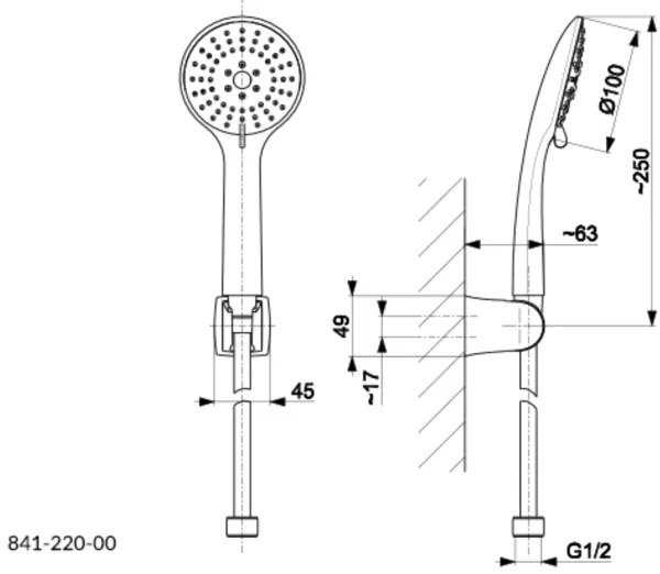 KFA Armatura 841-220-81 - Sprchová sada MOZA matná čierna