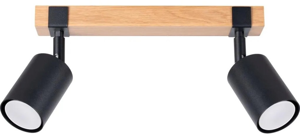 Sollux SL.1344 - Bodové svietidlo FAGER 2xGU10/10W/230V čierna