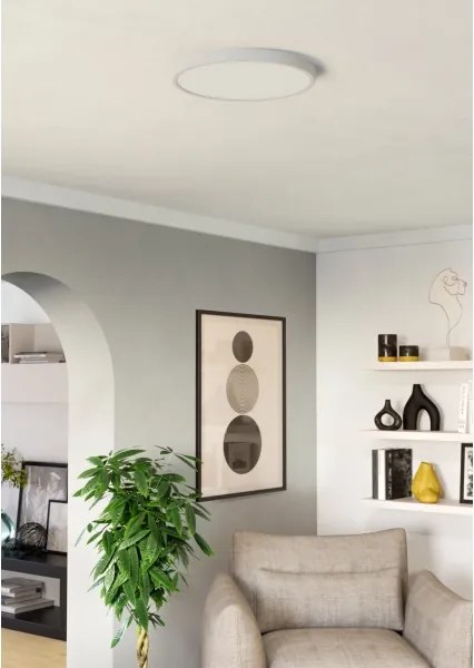 Eglo 901309-LED Stropné svietidlo FUEVA LED/17W/230V 2700/4000/6500K pr. 38,9 cm biela