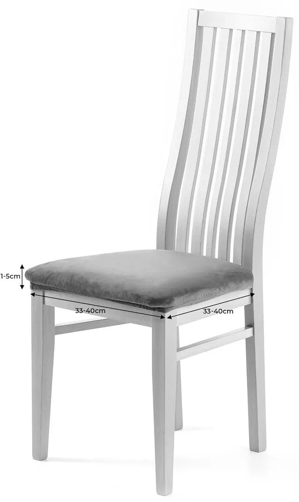 Restilo Napínací poťah na sedák na stoličku tmavohnedá, 40 x 40 + 5 cm