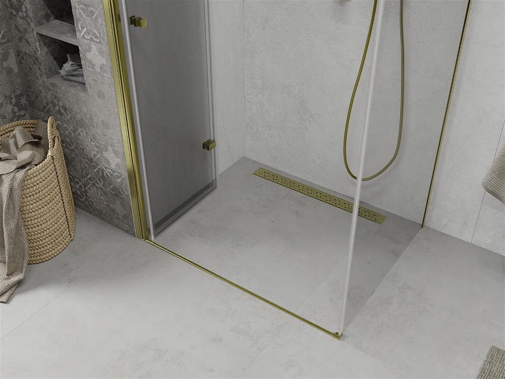 Mexen Lima, sprchovací kút 100 (dvere) x 70 (stena) cm, 6mm číre sklo, zlatý profil, 856-100-070-50-00