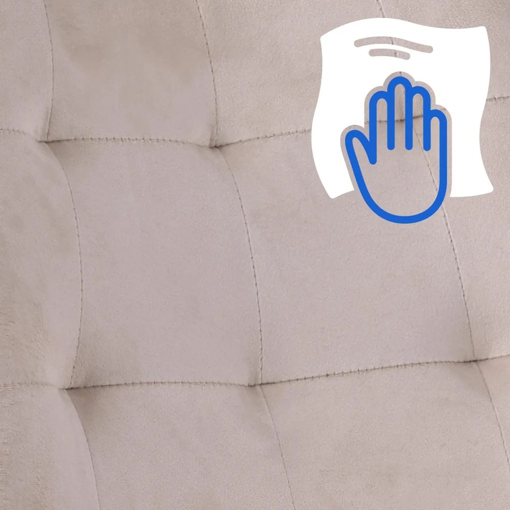 Jedálenská stolička Merna - zamat - Krémová