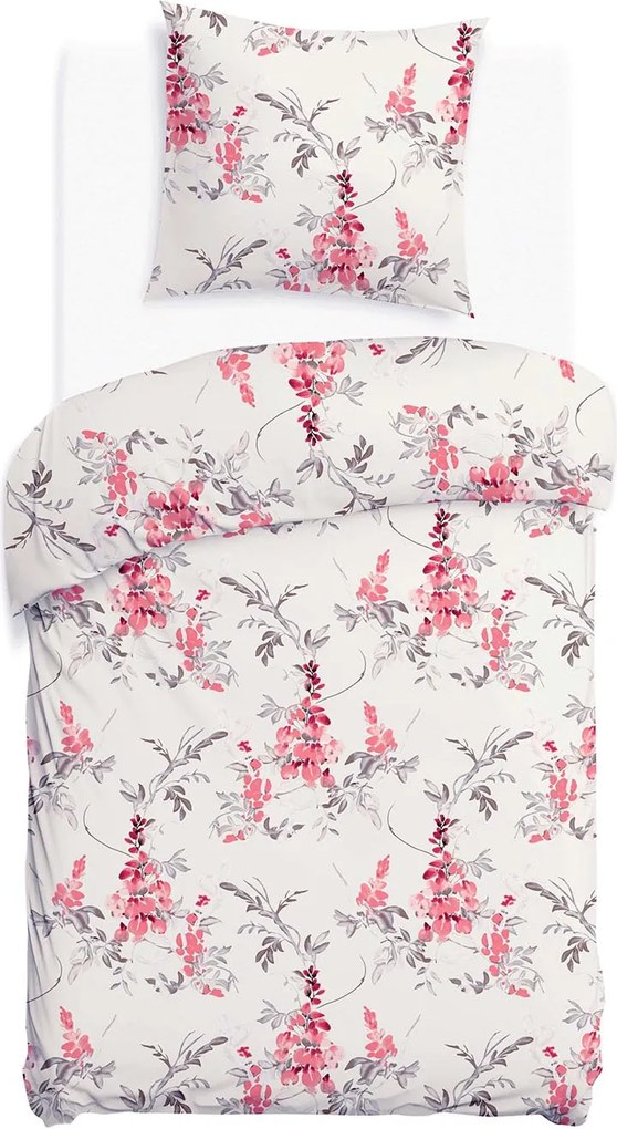 BAVLNENÉ OBLIEČKY COTTONLOVE 140X200 CM, 1KS 70X80 CM KVETY