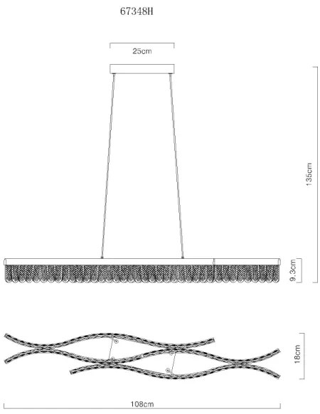 Globo 67348H - LED Luster na lanku JULIET LED/35W/230V 3200K matný chróm