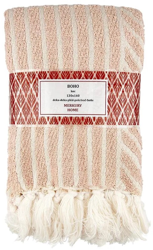 Deka Boho 130x160 svetloružová Merkury Home
