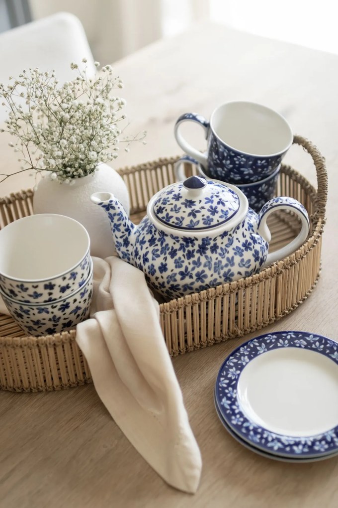 GREEN GATE Porcelánová kanvica Dahla White 1,5 l