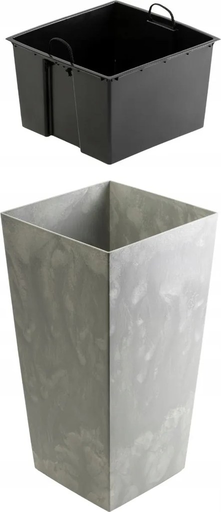 Sada 3 ks květináčů Walter šedý beton