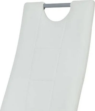 Jedálenská stolička Kim, biela ekokoža