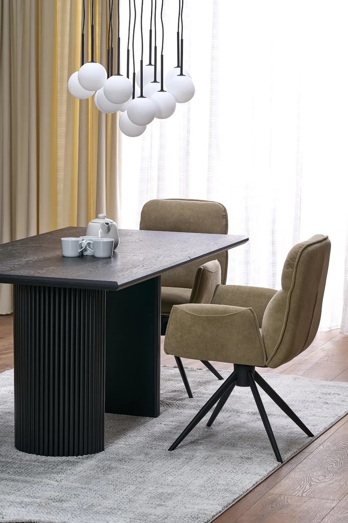 Rozkladací jedálenský stôl Bolero 160/250 cm dub prírodný/čierny
