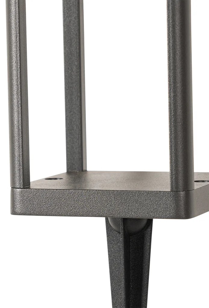 Vonkajšia stojaca lampa tmavosivá 25 cm so stmievateľným svetlom a senzorom na solár - Sonne