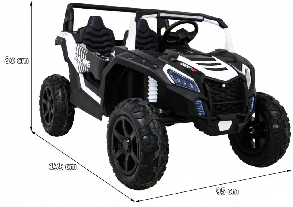 RAMIZ ELEKTRICKÉ AUTÍČKO BUGINA Elektrická bugina ATV STRONG Racing 4x4 Buggy Biela 180 W, 24V, 24V14Ah, 2023