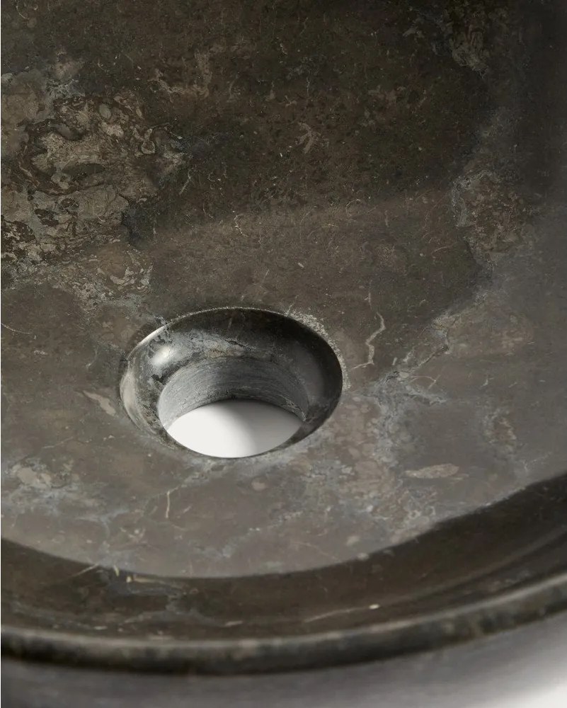 Sivé kamenné okrúhle umývadlo ø 40 cm Darnen – Kave Home