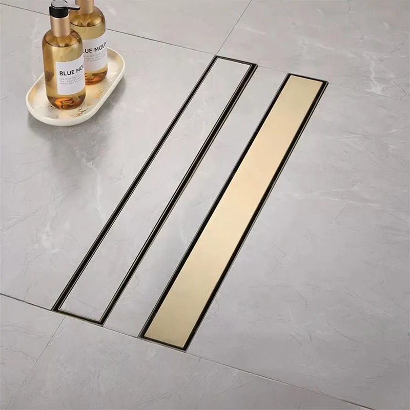 Rea Neox, nerezový odtokový žľab 60 cm, zlatá matná, REA-G4892