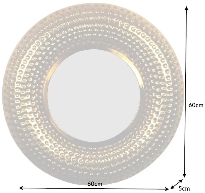 Zrkadlo Orient okrúhle 60cm zlaté
