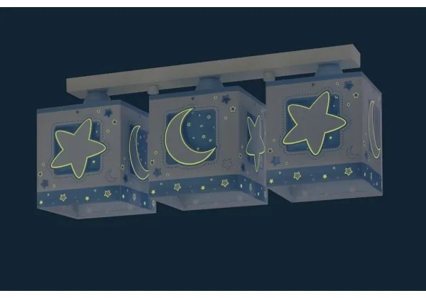 Dalber 63233NT - Detské stropné svietidlo MOONLIGHT 3xE27/60W/230V