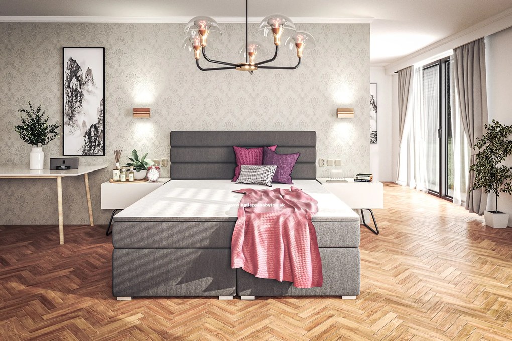 SELENA MANŽELSKÁ POSTEĽ 160X200 FRENCH VELVET 672 BÉŽOVÁ ZAMATOVÁ LÁTKA