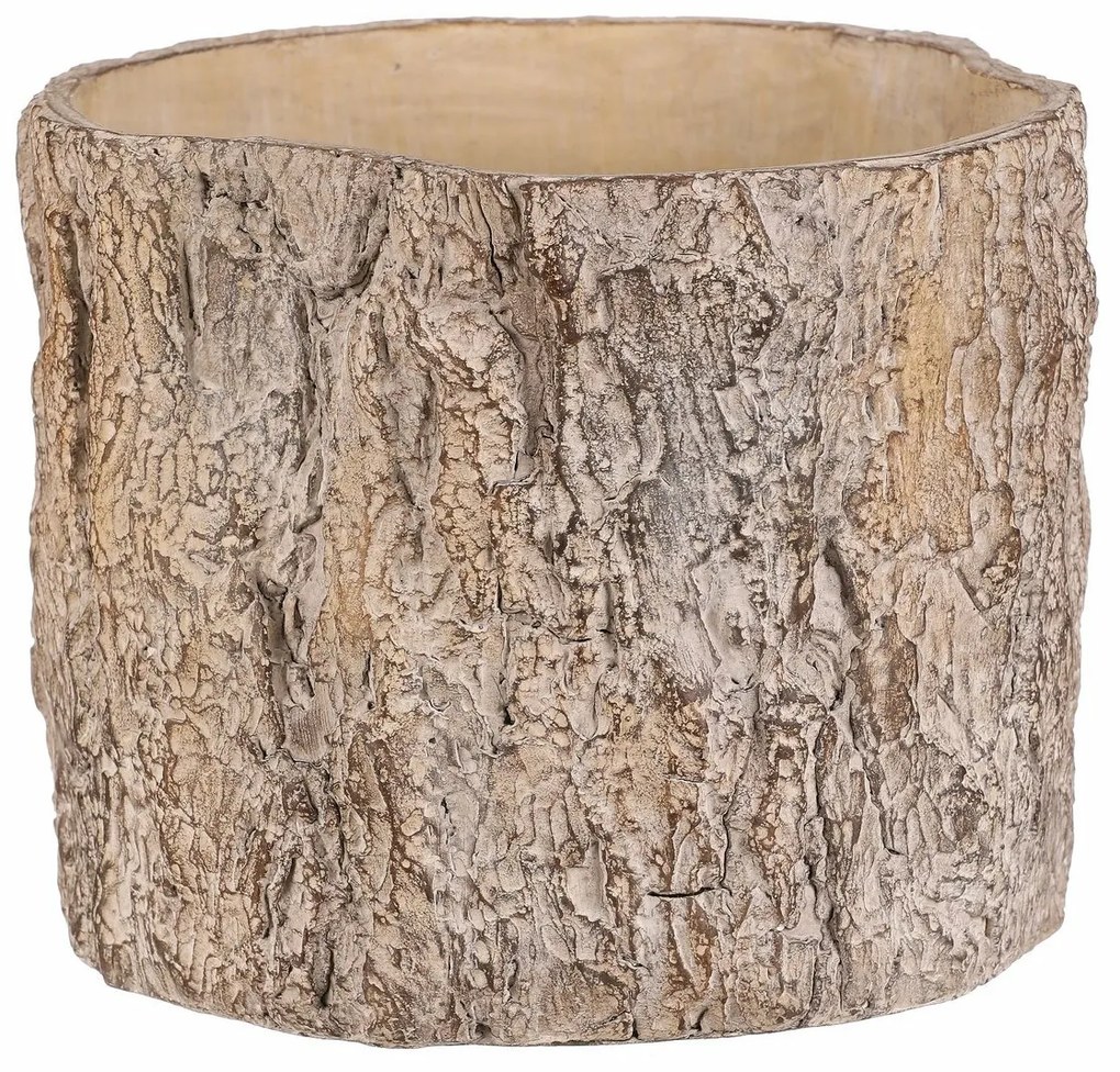 Kvetinový obal imitácia drevenej kôry, 24 x 23 x18 cm, betón, 24 cm