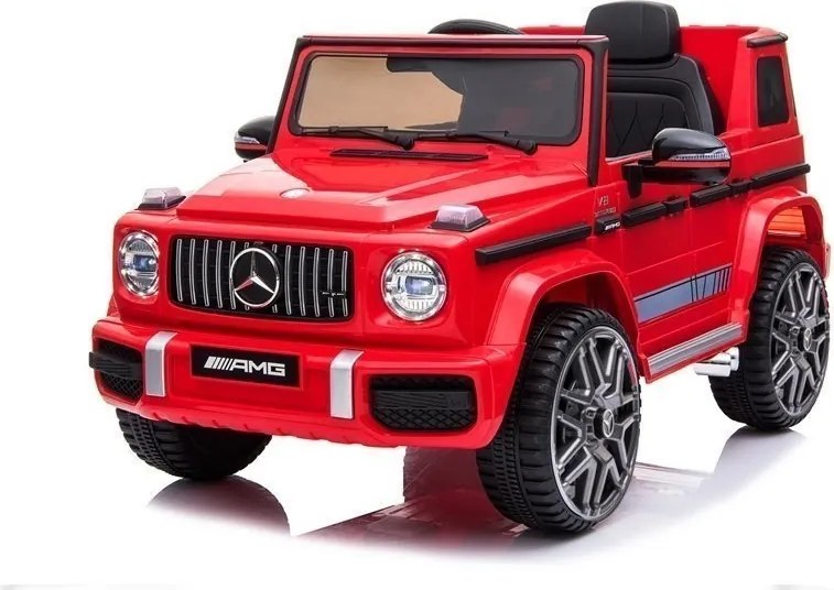 LEAN CARS Elektrické autíčko Mercedes G63 AMG červené, LED, MP3