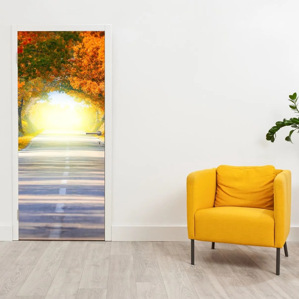 Fototapeta na dvere - Brána z korún stromov (95x205cm)
