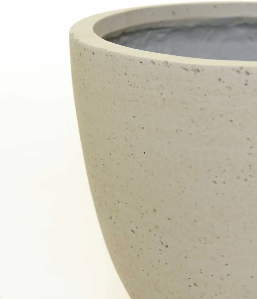 Kónický kvetináč VIRINGO, sklolaminát, výška 29 cm, béžový