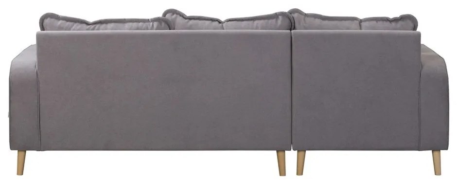 Sivá rohová pohovka (ľavý roh) Beata - Ropez