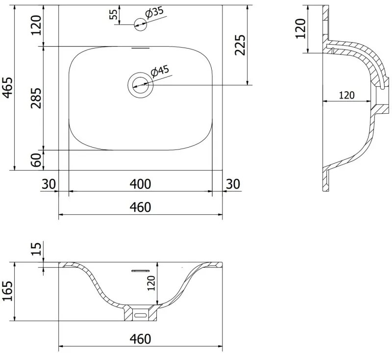 Mexen Orio, kúpeľňová skrinka 45 cm s umývadlom Vela, 1 zásuvka, biela matná, 91A10-04547-1-BF01-W23M01