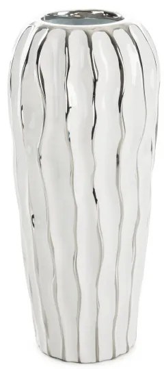 Váza SAVANA 4 biela / strieborná