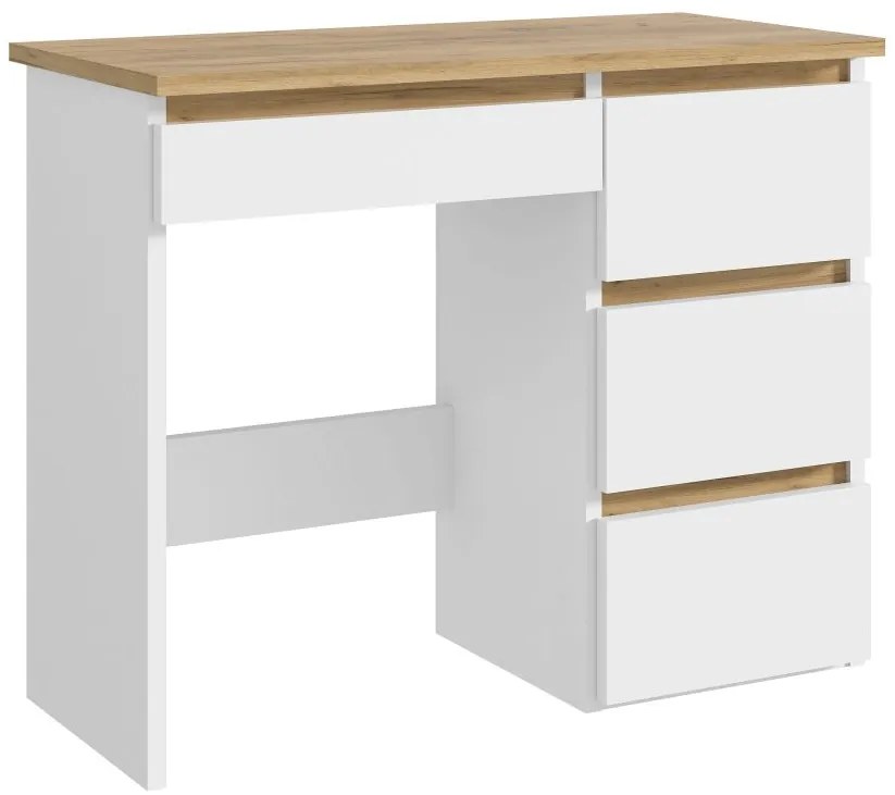 Stôl 75 x 94 x 43 cm, farba biela / dub