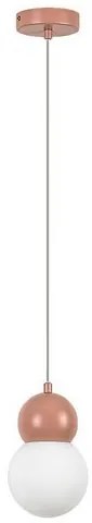Rabalux 72280 závesné detské svietidlo z kovu a skla Gellia, ružová