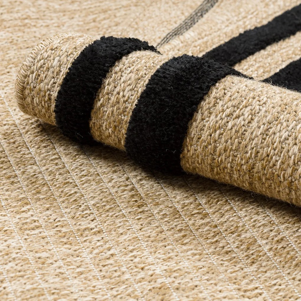 Kusový koberec Spark 0687 beige/black, 160x220, béžová, chodba / predsieň, Dywany Łuszczów