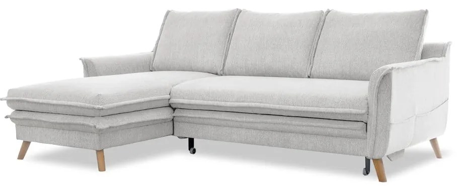 Béžová rozkladacia rohová pohovka (ľavý roh) Charming Charlie – Miuform