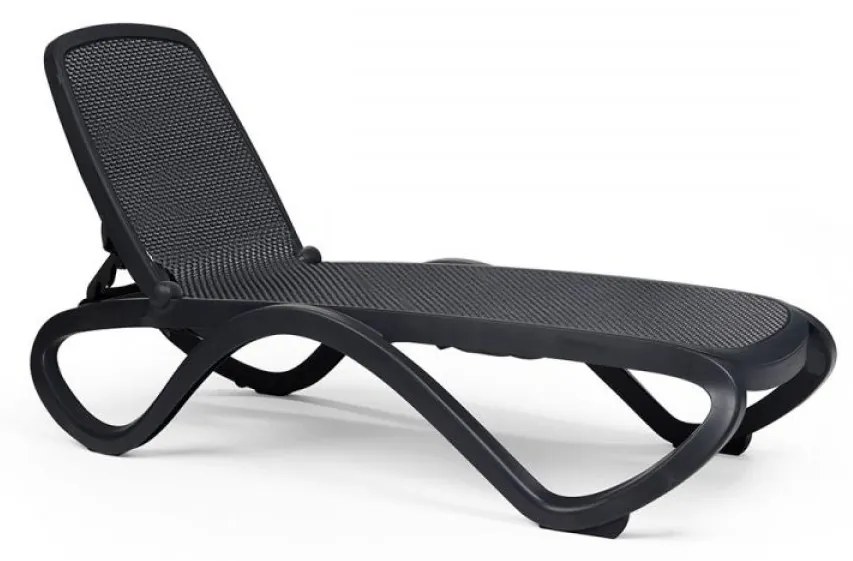 OMEGA záhradné lehátko antracite/antracite