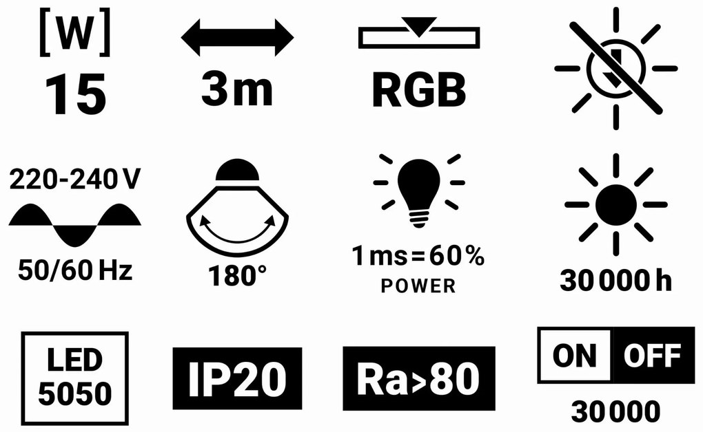 BERGE LED pásik RGB - Tuya Smart Home WiFi - 3m