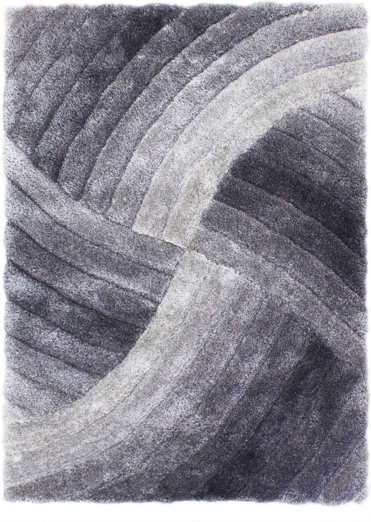 Flair Rugs koberce Kusový koberec Verge Furrow Grey - 160x230 cm