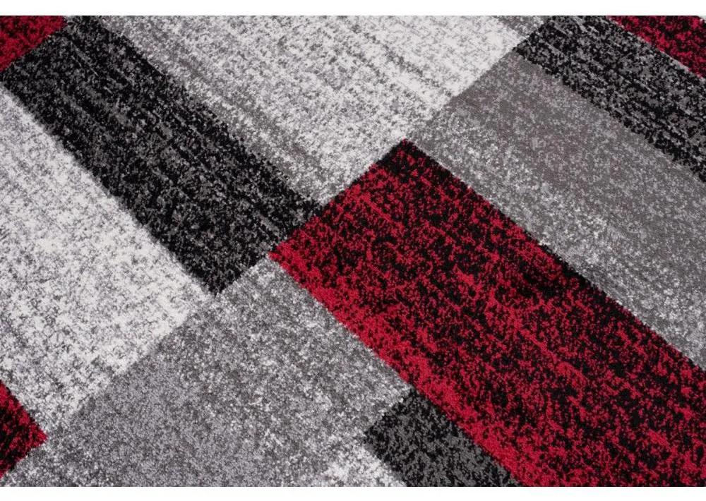 Kusový koberec Clea sivočervený 140x190cm