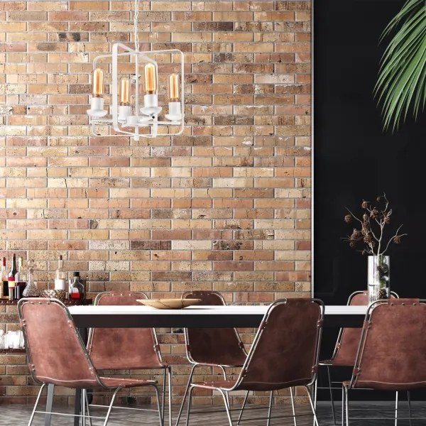 Luster na reťazi CEDRIC II 4xE27/60W/230V biela