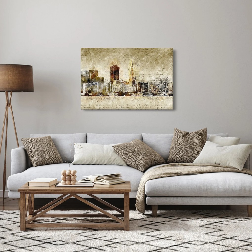 Obraz - Umelecky stvárnené mesto (90x60 cm)