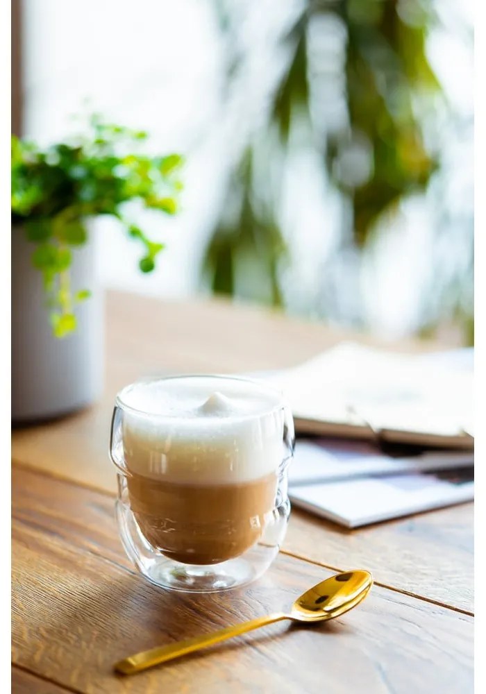 Sklenené šálky v súprave 2 ks na espresso/dvojstenné 70 ml Sferico – Vialli Design