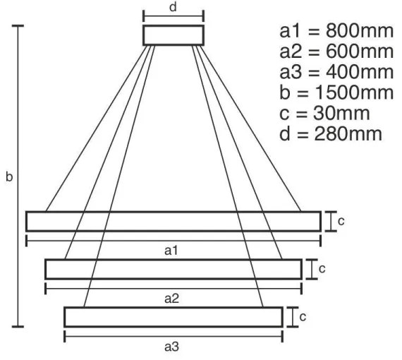 LED Stmievateľný luster na lanku LED/210W/230V 3000-6500K strieborná + DO