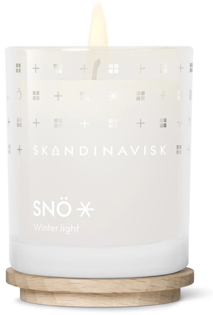 SKANDINAVISK Vonná sviečka v skle SNÖ (sneh) 65 g