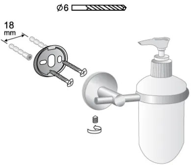 BISK Erga FOR YOU, nástenný dávkovač mydla, chrómová, ERG-01177