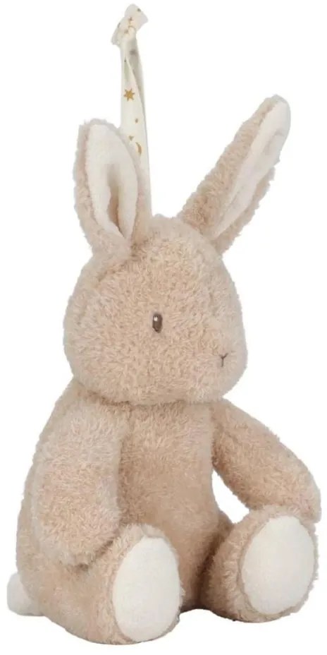 Little Dutch - Newborn Naturals usínací zajačik so svetlom a melódiou