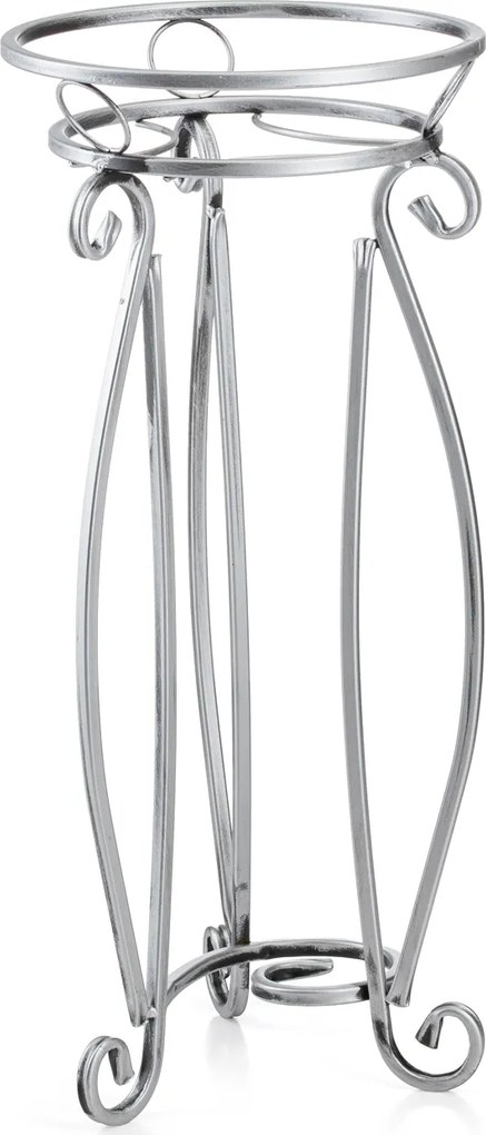 STOJAN NA KVETINÁČ SHANE 62X28 CM STRIEBORNÁ