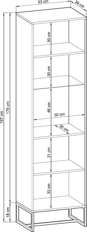 Vysoká vitrína Amber