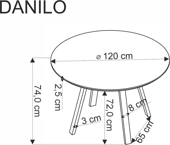Jedálenský stôl Dannon (orech + čierna) (pre 4 osoby). Vlastná spoľahlivá doprava až k Vám domov. 1092381