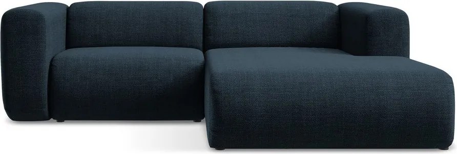 Modrá rohová pohovka (pravý roh/s leňoškou) Ekahi – Makamii